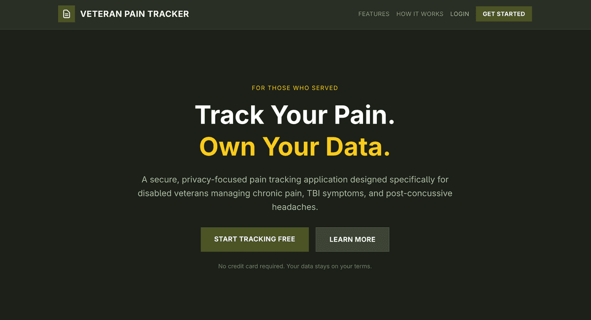 Veterans Pain Tracker